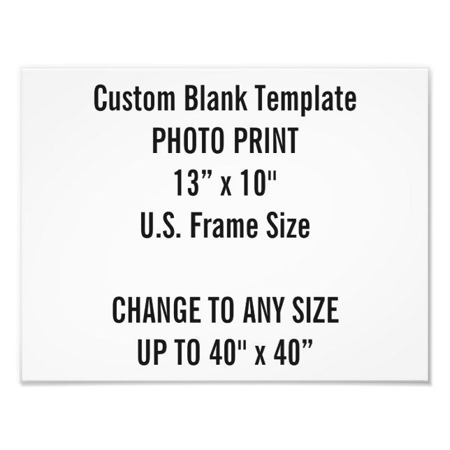 Benutzerdefiniertes 13" × 10" Foto Print (US Frame (Vorne)