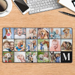 Benutzerdefiniertes 17-Personalisiertes Monogramm  Schreibtischunterlage<br><div class="desc">Diese Tischmatte verfügt über eine individuell gestaltbare Collage aus Foto, die sich perfekt eignet, um Ihre Lieblingsfotos von Familie, Haustieren, Freunden oder Großeltern zu präsentieren. Das moderne und niedliche Design eignet sich ideal für Hundefreunde, Familien und Freunde oder für alle, die ein lustiges Schreibtischaccessoire suchen. Es ist eine großartige Ergänzung...</div>