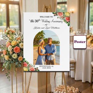 Benutzerdefiniertes 1 Foto 30. Hochzeitstag Willko Poster