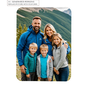 Benutzerdefiniertes 1 Foto Familie Flexibles Foto Magnet