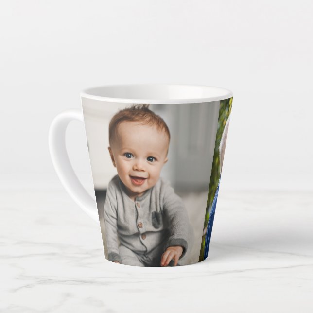 Benutzerdefiniertes 2 Foto Milchtasse (Linke Ecke)