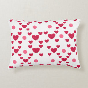 Benutzerdefiniertes 3D-Jelly-Hearts- und Polka-Dot Dekokissen