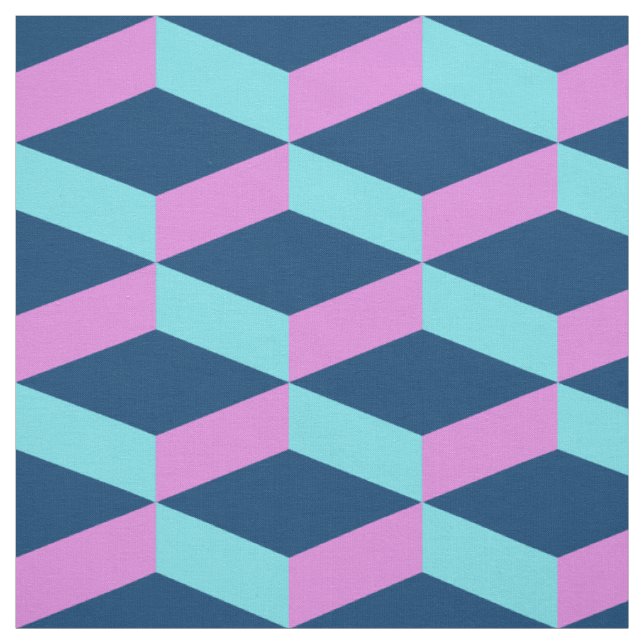 Benutzerdefiniertes 3D-quadratisches geometrisches Stoff (Muster)