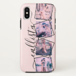 Benutzerdefiniertes 4-Foto-Handgeschriebenes Monog Case-Mate iPhone Hülle<br><div class="desc">Dieses romantische, coole und moderne Gehäuse ist perfekt für jeden, der seinen Liebsten mitbringen möchte. Es enthält vier individuell anpassbare Fotografien. Auf den Fotos sind schwarz umrissene verdrehte Rahmen für eine einzigartige und zeitgenössische Touch. Es zeigt auch einen Ort für einen Monogramm-Namen auf einem einfachen, rot-rosa Hintergrund. Fühlen Sie sich...</div>