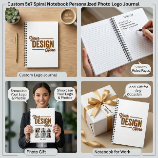 Benutzerdefiniertes 5x7 Spiralnotizbuch personalis Notizblock