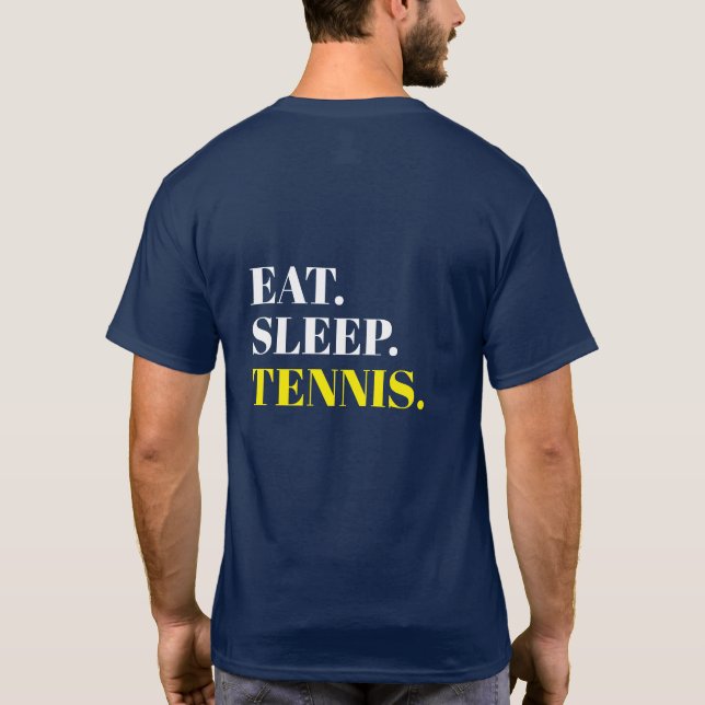 Benutzerdefiniertes Abendschlaftennis Rückenlehne T-Shirt (Rückseite)