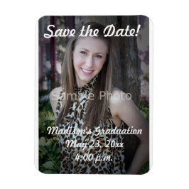 Benutzerdefiniertes Abschluss-Save the Date Foto-M Magnet