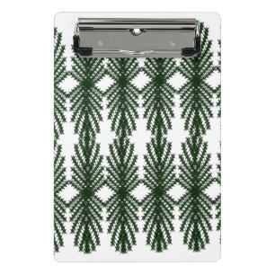 Benutzerdefiniertes abstraktes Muster aus Waldgrün Mini Klemmbrett