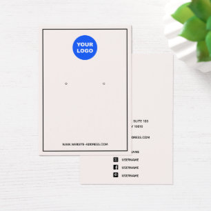 Benutzerdefiniertes Add-Logo Rosa Ohrring-Schmuckd