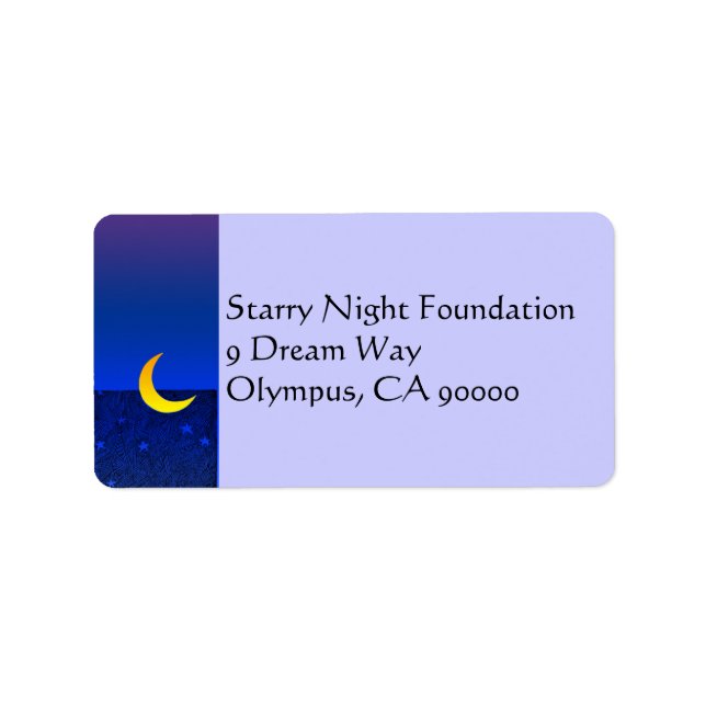 Benutzerdefiniertes Adressetikett für Moon und Ste (Vorne)