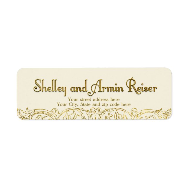 Benutzerdefiniertes Adressetikett Shelley (Vorne)