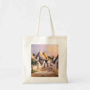 Benutzerdefiniertes Alberobello Trulli Haus Italie Tragetasche