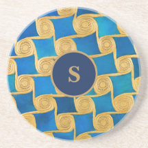 Benutzerdefiniertes altägyptisches Monogramm Blau