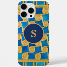 Benutzerdefiniertes altägyptisches Monogramm Blau