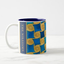 Benutzerdefiniertes altägyptisches Monogramm Blau