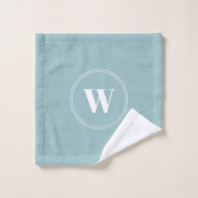 Benutzerdefiniertes Anfangsbuchstaben Monogramm he Waschlappen (Waschlappen)