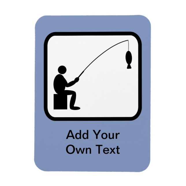 Benutzerdefiniertes Angler-Logo Magnet (Vertikal)