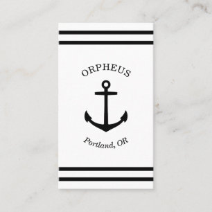 Benutzerdefiniertes Anker-Emblem Nautical (weiß &  Visitenkarte