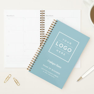 Benutzerdefiniertes Aquamarines Blue-Business-Logo Planer