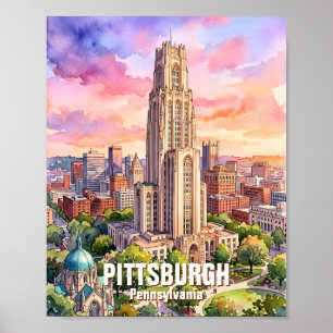Benutzerdefiniertes Aquarell der Kathedrale des Le Poster