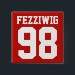 Benutzerdefiniertes Athlete Player-Nummer und Name Button<br><div class="desc">Team Lawrence bietet Ihnen gerne die Möglichkeit, Ihr eigenes Foto-Button mit Ihrem Spielernamen und Ihrer Spielernummer zu erstellen. Ändern Sie die Hintergrundfarbe oder Textfarbe für endlose Variationen!</div>
