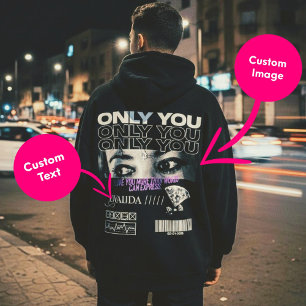 Benutzerdefiniertes Augenbild & Name Personalisi Hoodie