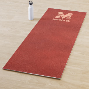 Benutzerdefiniertes Aussehen von Leder verzerrte N Yogamatte
