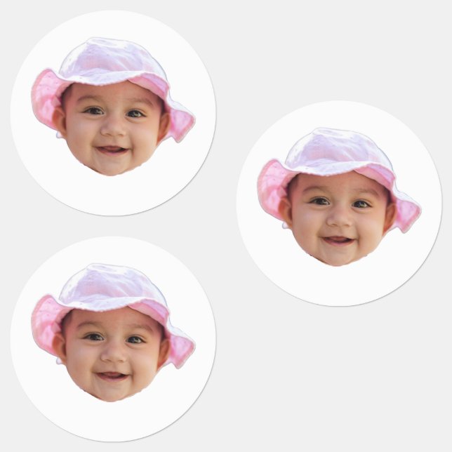 Benutzerdefiniertes Baby-Foto, Baby-Foto-Gesicht Etiketten (Gruppe)