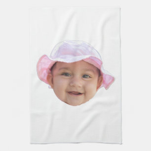 Benutzerdefiniertes Baby-Foto, Baby-Foto-Gesicht Geschirrtuch