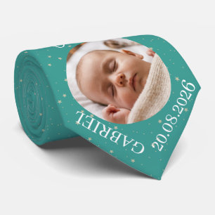 Benutzerdefiniertes Baby-Foto-Name-Jahr-Vater-Ande Krawatte