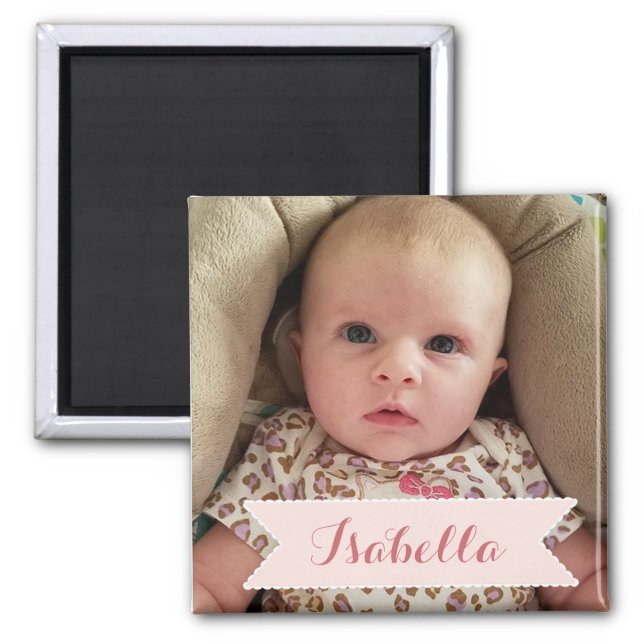 Benutzerdefiniertes Baby-Foto und Name Picture-Mag Magnet (Vorne)