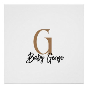 benutzerdefiniertes Baby-Monogramm Unisex-Name per Poster