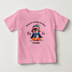Benutzerdefiniertes Baby-Pinguin-Winter- & Schneet Baby T-shirt