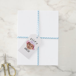 Benutzerdefiniertes Babygesicht Foto Text Neuer On Geschenkanhänger