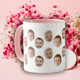 Benutzerdefiniertes Babygesicht personalisiertes F Tasse