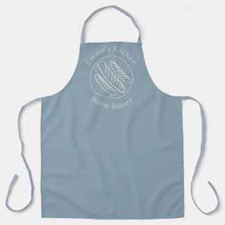 Benutzerdefiniertes Bäckerei-Brot-Logo Dusty Blue Schürze