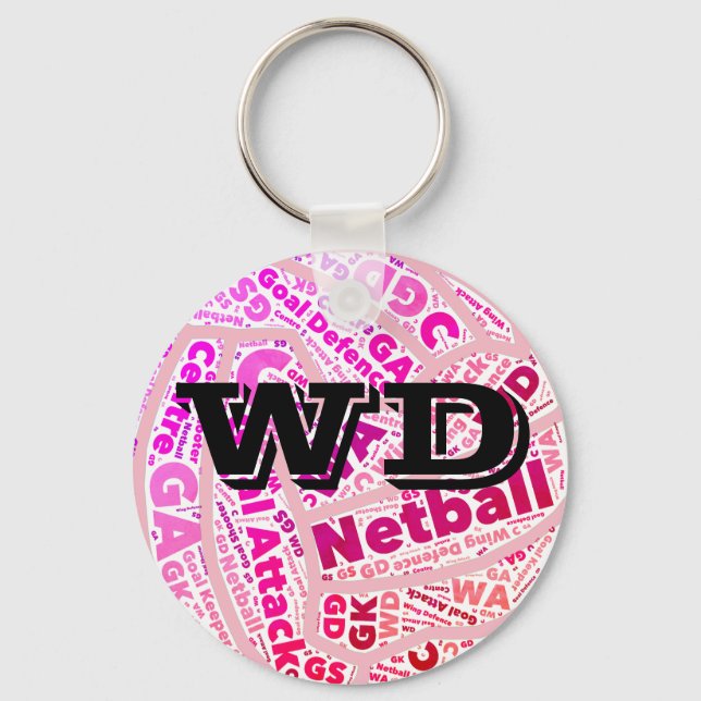 Benutzerdefiniertes Ball-Design für den Netball-Pl Schlüsselanhänger (Vorderseite)