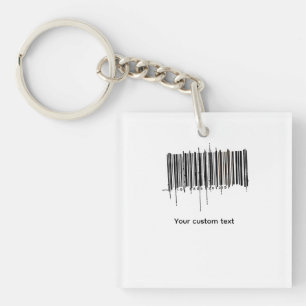 Benutzerdefiniertes Barcode-Textdesign Schlüsselanhänger
