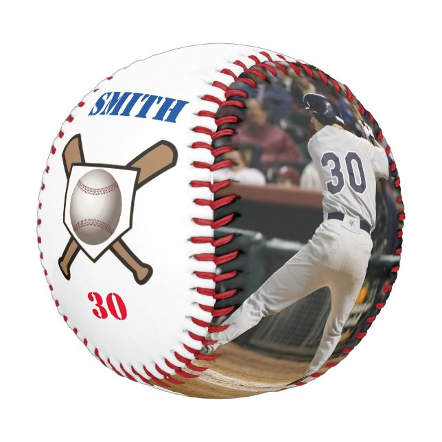 Benutzerdefiniertes Baseball - Fügen Sie Ihren Bil (Schrägansicht)
