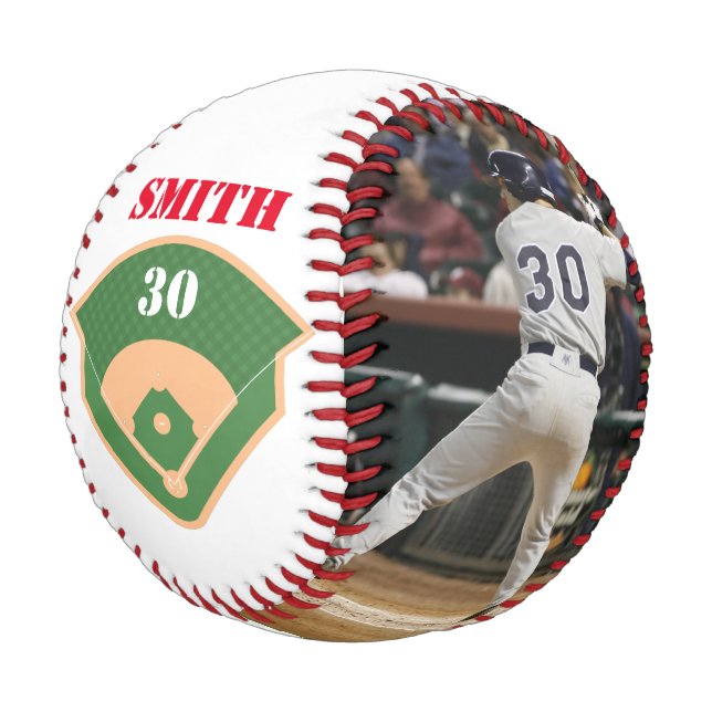 Benutzerdefiniertes Baseball - Fügen Sie Ihren Bil (Schrägansicht)