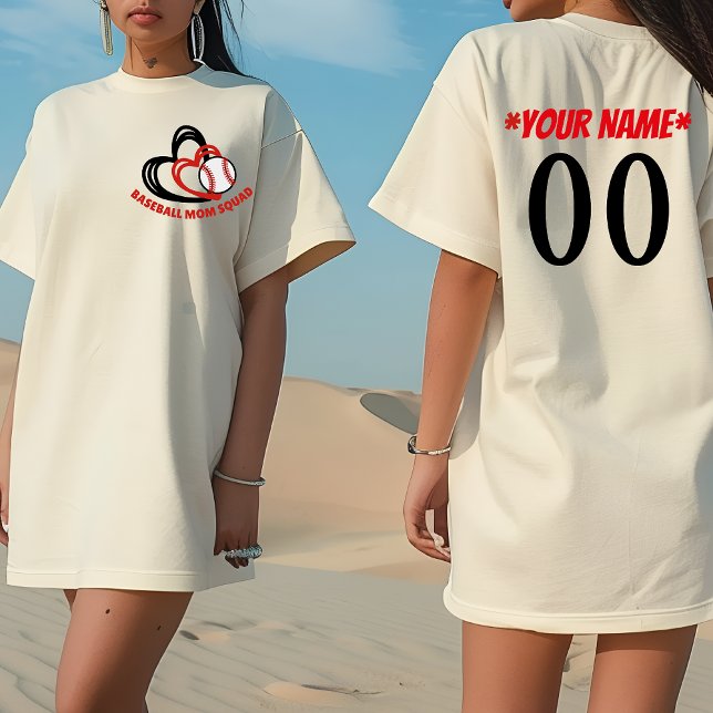 Benutzerdefiniertes Baseball-Mama-Personalisiert-T T-Shirt (Baseball Mom Shirt)