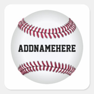 Benutzerdefiniertes Baseball Quadratischer Aufkleber
