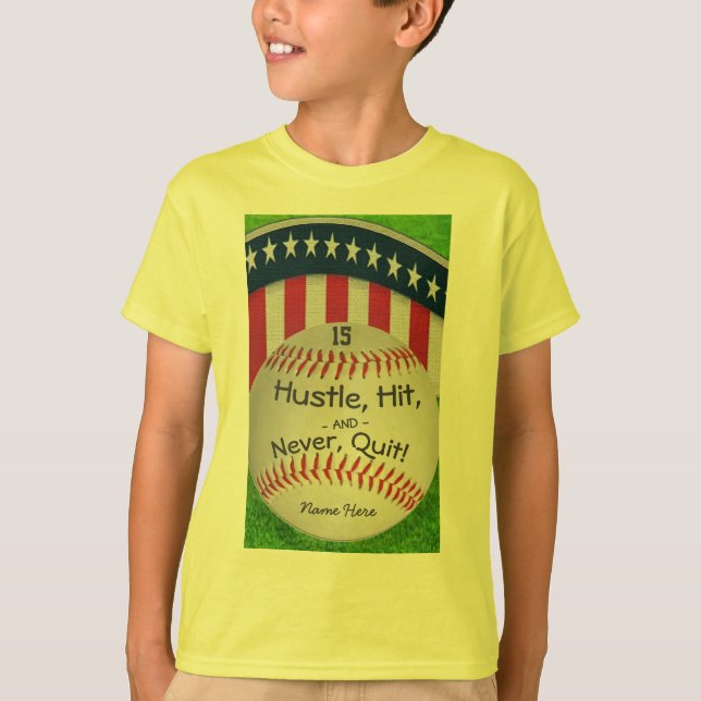 Benutzerdefiniertes Baseball-Shirt mit Anzahl T-Shirt (Vorderseite)