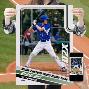 Benutzerdefiniertes Baseball-Spielergeschenk in Gr Poster