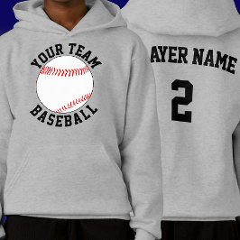 Benutzerdefiniertes Baseball-Team, Name und Anzahl Hoodie