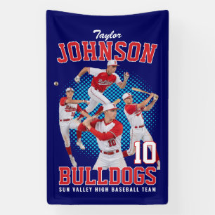 Benutzerdefiniertes Baseballspieler-Foto Senior Ni Banner
