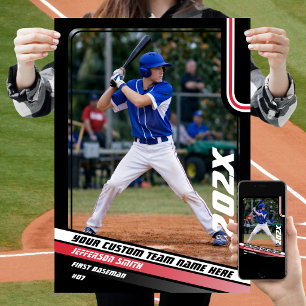 Benutzerdefiniertes Baseballspieler-Geschenk in Ro Poster