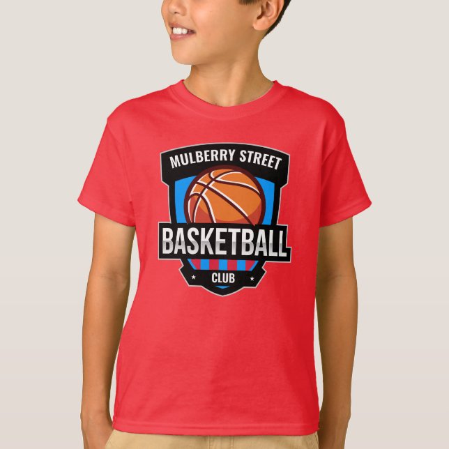 Benutzerdefiniertes Basketball-Logo T-Shirt (Vorderseite)