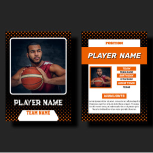 Benutzerdefiniertes Basketball-Sammelkarten-Spiele Telefonnummerkarte