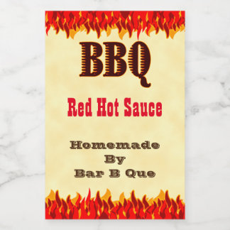 Benutzerdefiniertes BBQ Hot Sauce 2x3" Etikett mit
